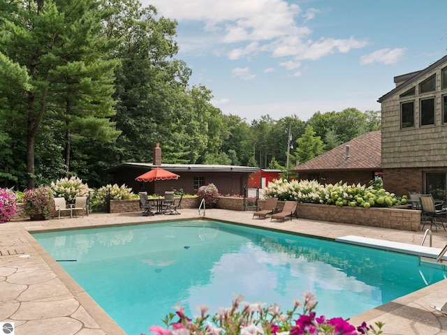 view of pool with a patio