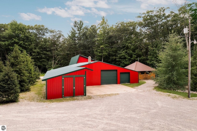 view of outbuilding with a garage