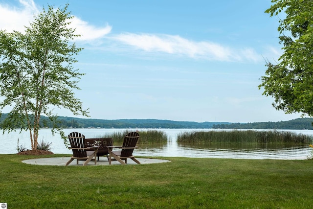 property view of water with a mountain view