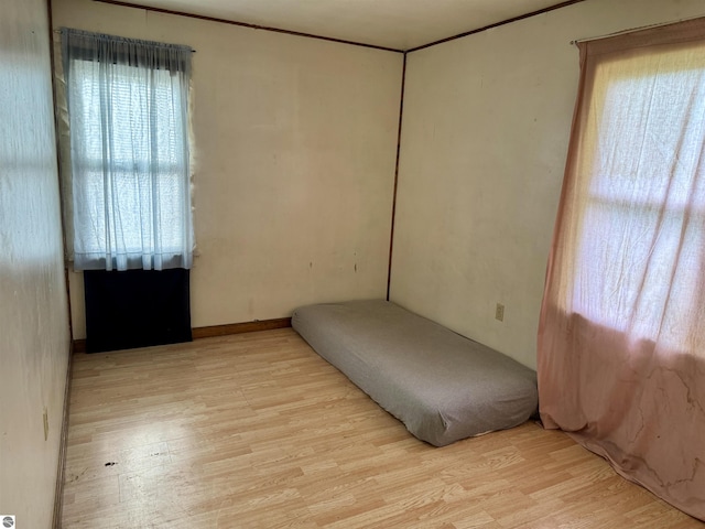 empty room featuring light hardwood / wood-style floors