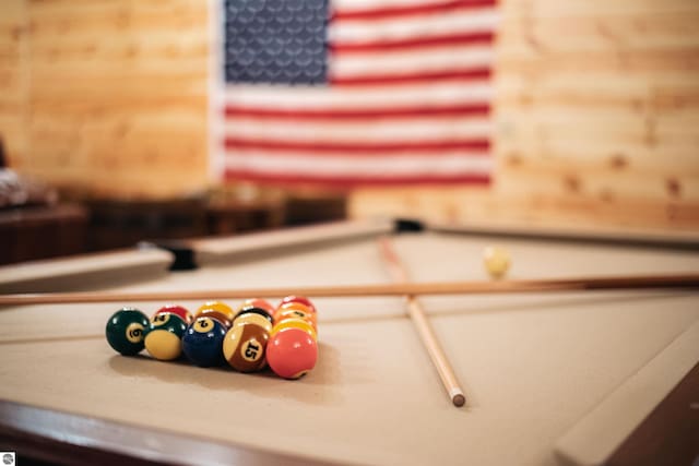 interior details with billiards