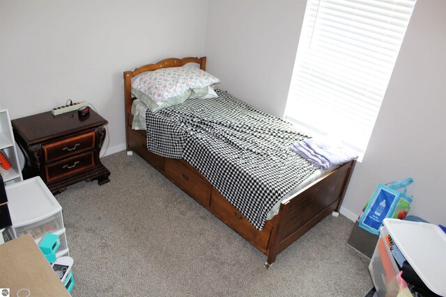 view of carpeted bedroom