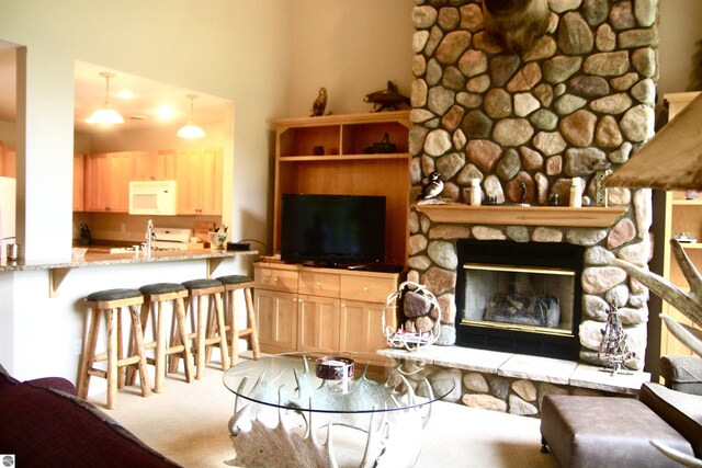 view of carpeted living room