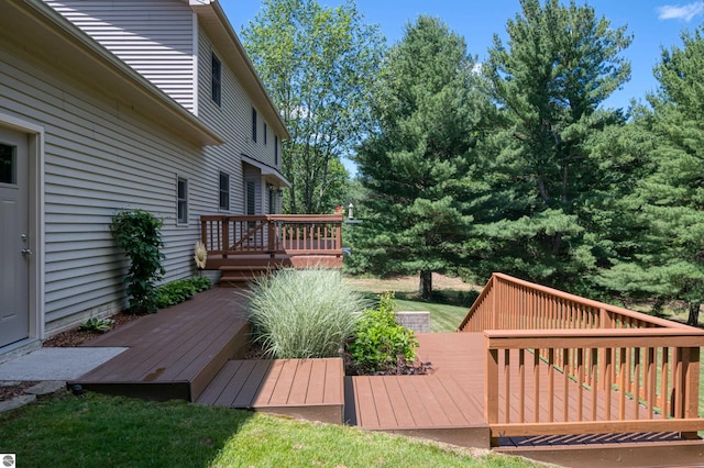 view of wooden deck