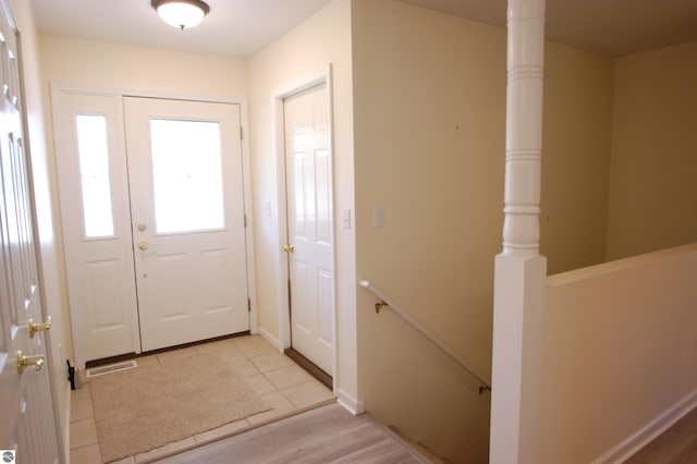 view of tiled entryway