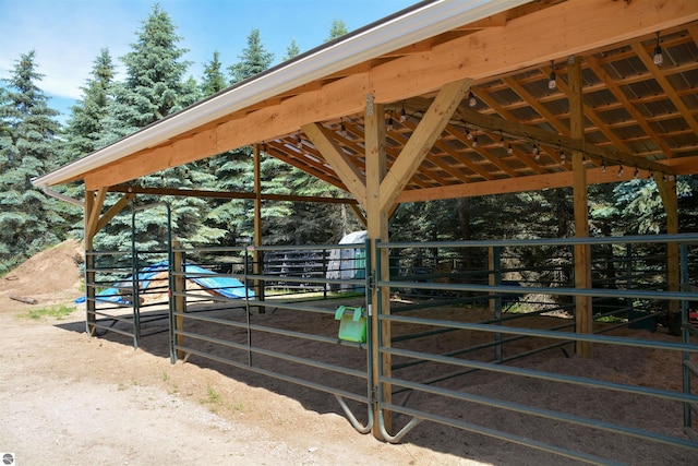 view of horse barn