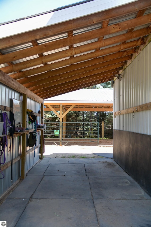 view of horse barn