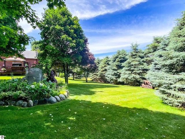 view of yard with a gazebo