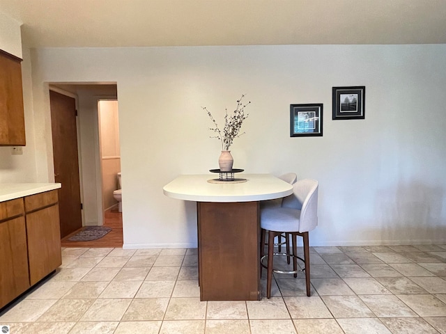 view of tiled dining space