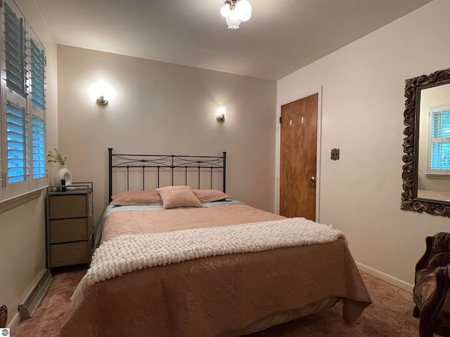 view of carpeted bedroom