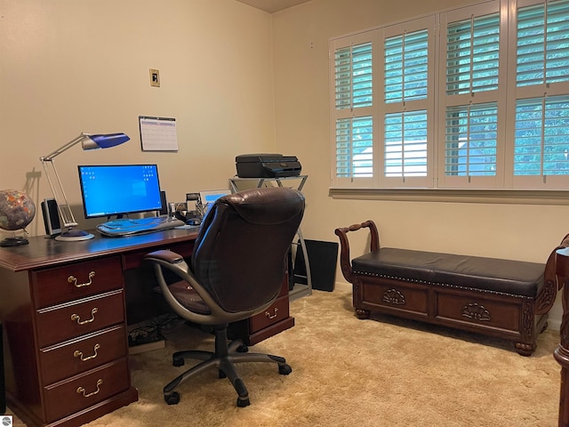 view of carpeted office