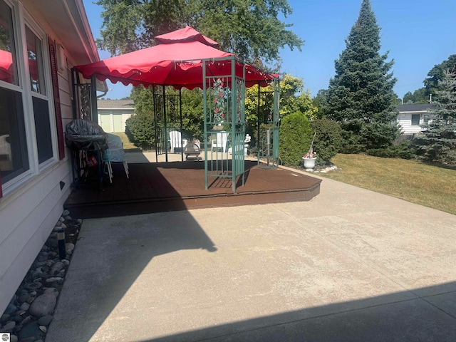 view of patio / terrace featuring a grill