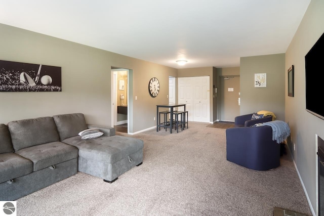 view of carpeted living room