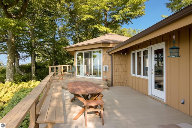 view of patio / terrace featuring a deck