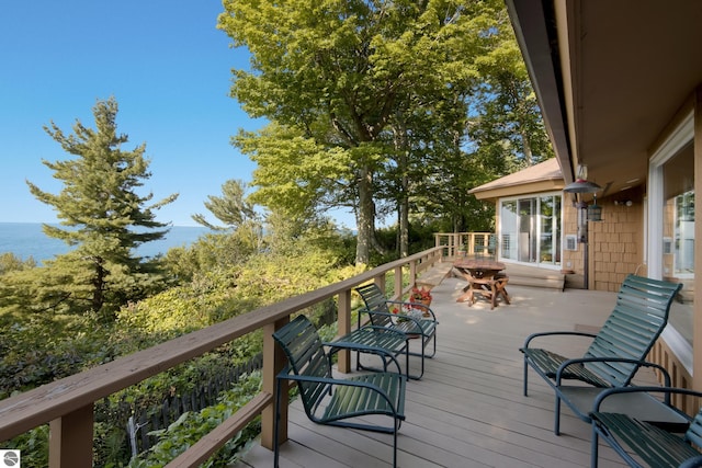 view of wooden deck