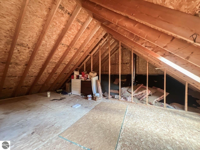 view of attic