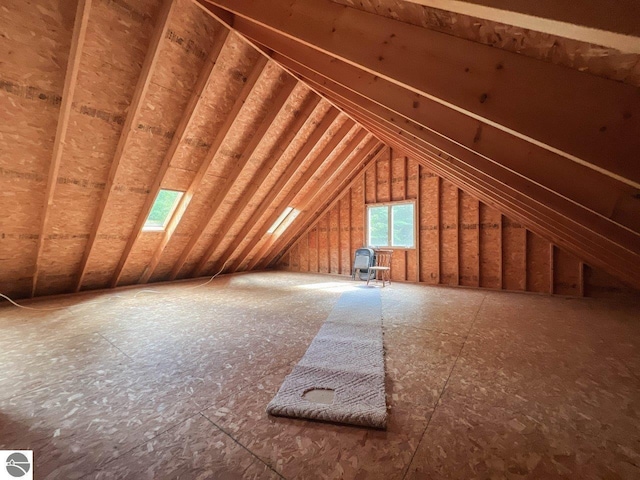 view of attic