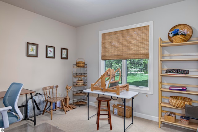 view of carpeted office