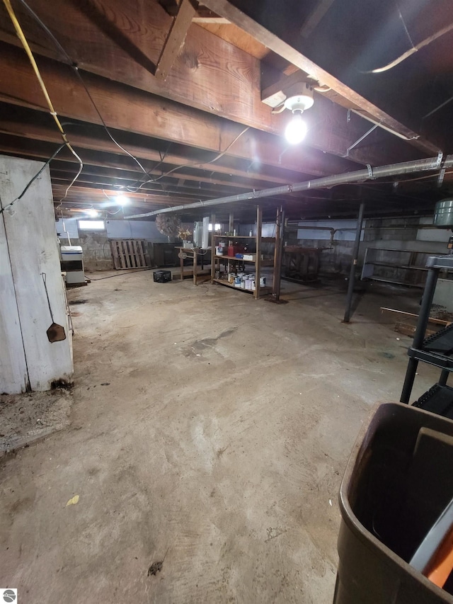 view of basement