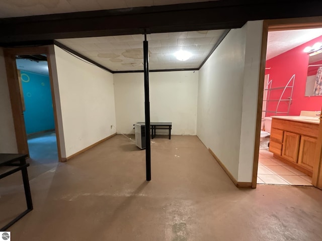 view of basement