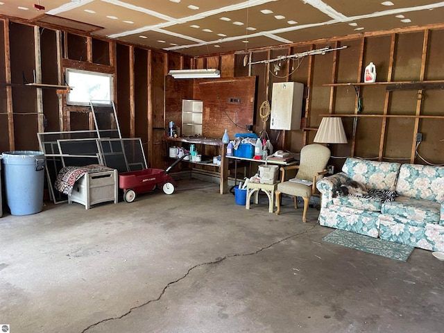 interior space with concrete flooring