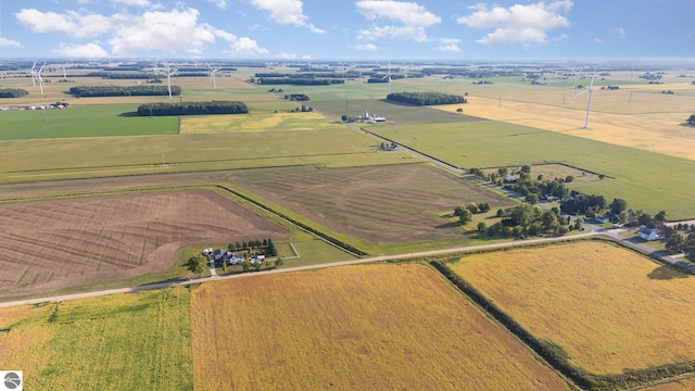 bird's eye view with a rural view