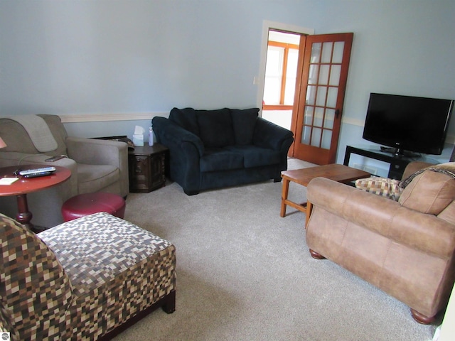 view of carpeted living room