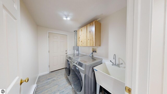 kitchen with light wood-type flooring, decorative backsplash, sink, and stainless steel appliances