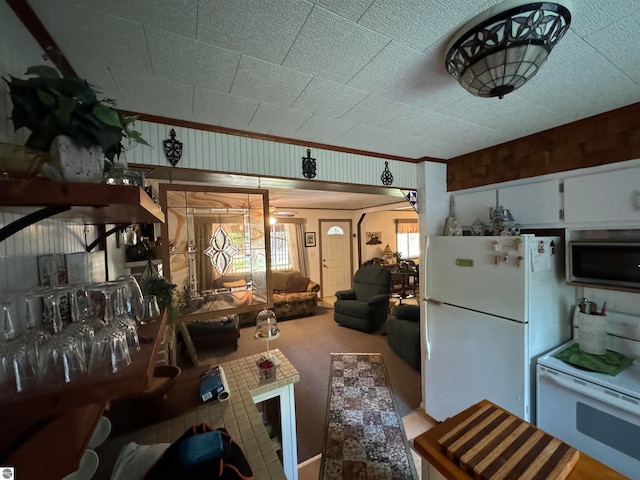 kitchen with white appliances