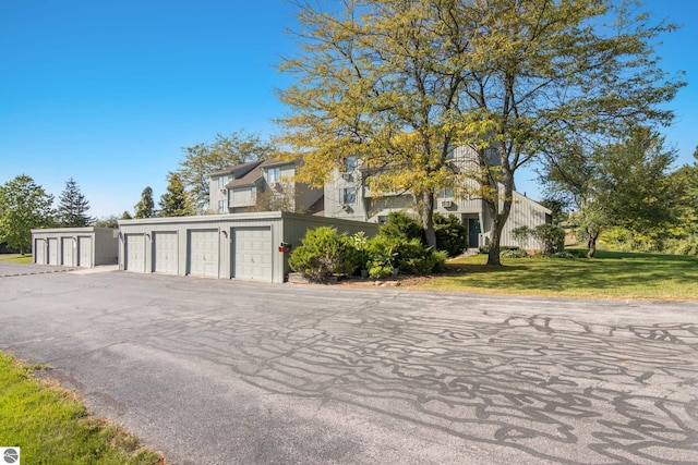 exterior space featuring a garage