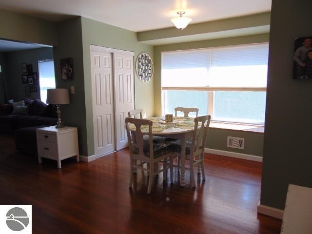 dining room featuring dark hardwood / wood-style floors