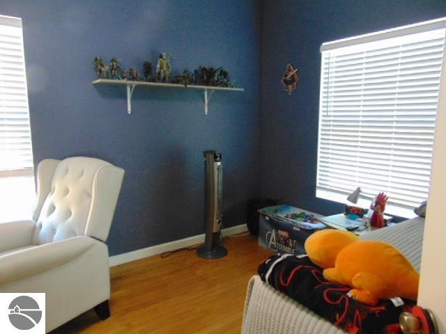 bedroom with wood-type flooring