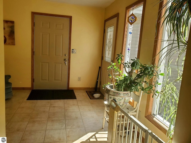 view of tiled foyer