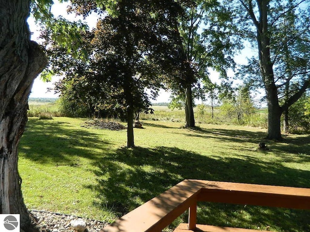 view of yard featuring a rural view