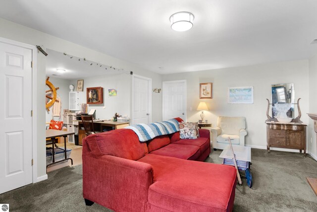 view of carpeted living room