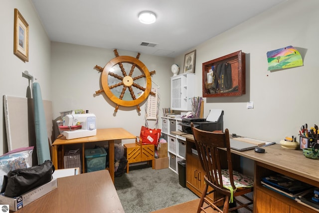 view of carpeted office