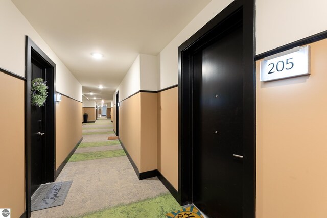 630 S Garfield, Traverse City, MI 49686 - hall featuring light carpet and baseboards
