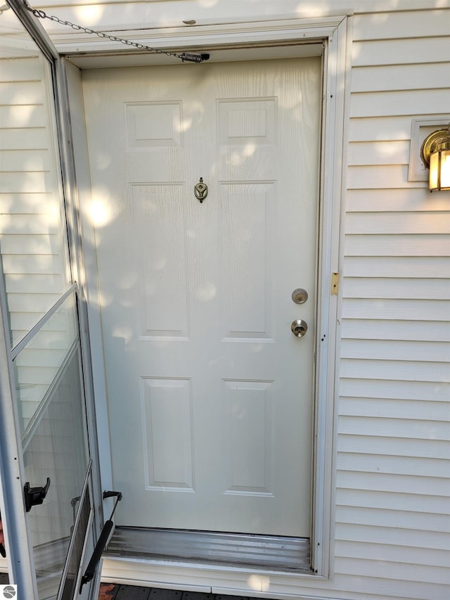 view of doorway to property