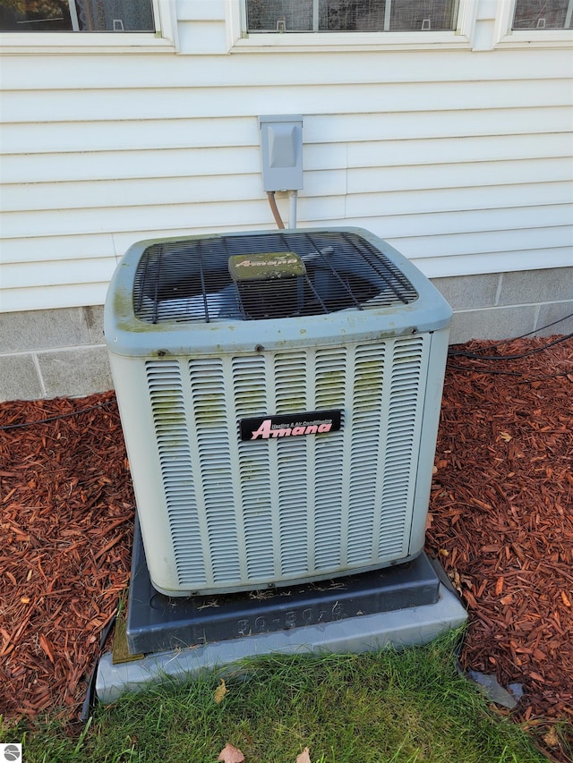 exterior details featuring central AC unit