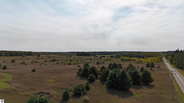 drone / aerial view with a rural view