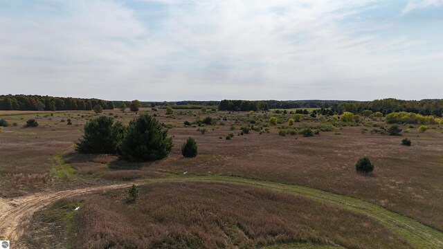 aerial view featuring a rural view