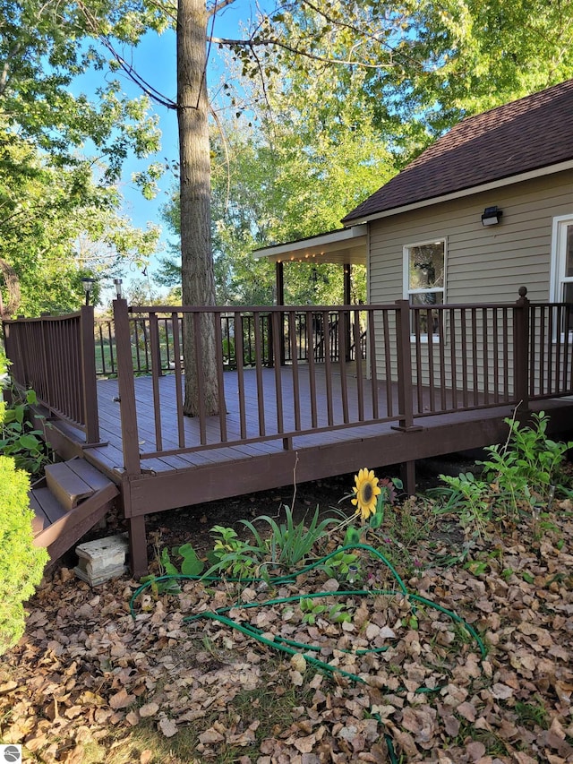 view of wooden terrace