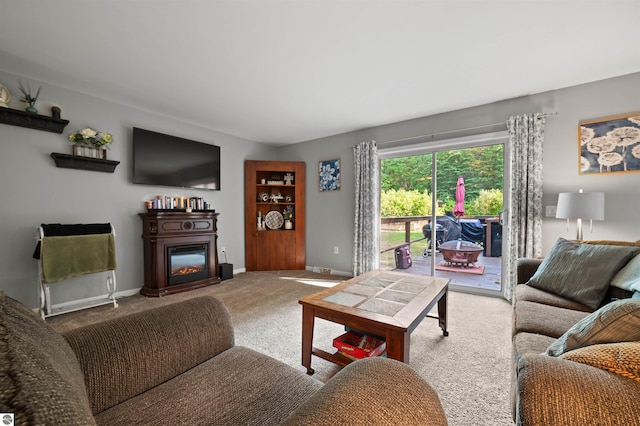 view of carpeted living room