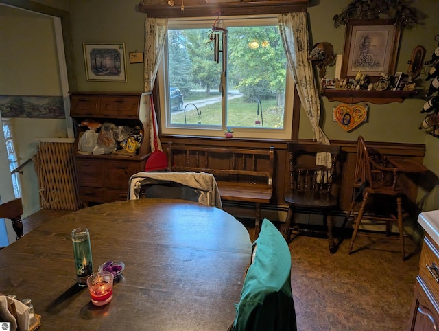 view of dining area