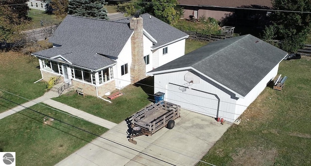 birds eye view of property