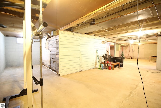 view of basement