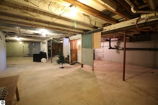 view of basement