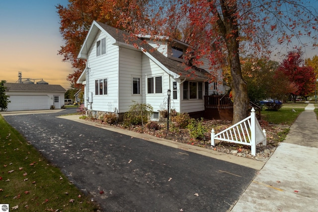 view of front of home featuring a garage