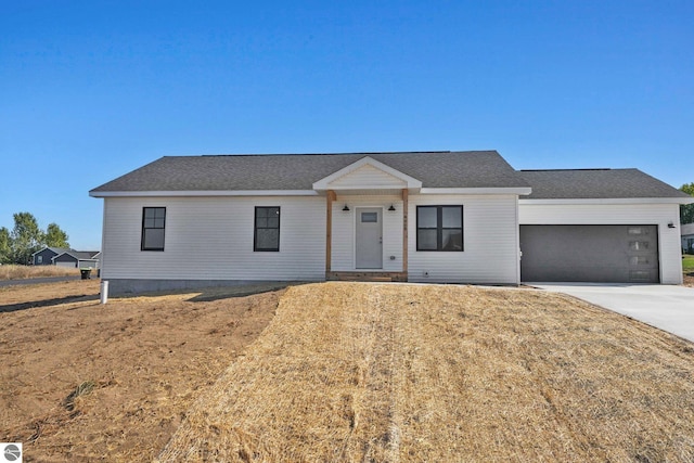 view of front facade with a garage