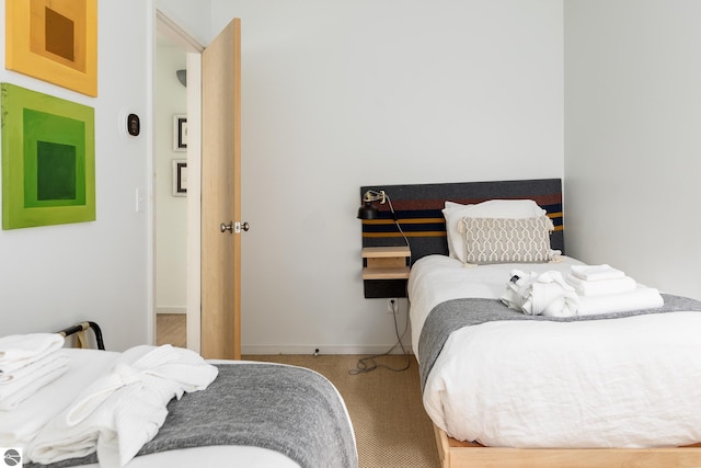 bedroom with carpet floors